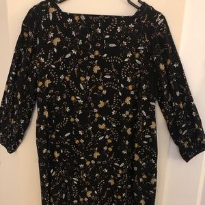 3/4 Sleeve Floral Dress